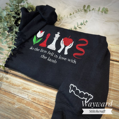Twilight Book Cover Inspired Embroidered Sweatshirt