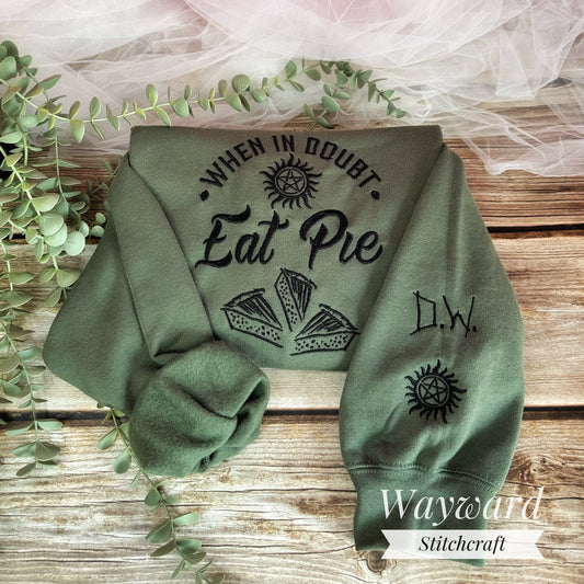 SPN Eat Pie Embroidered Sweatshirt