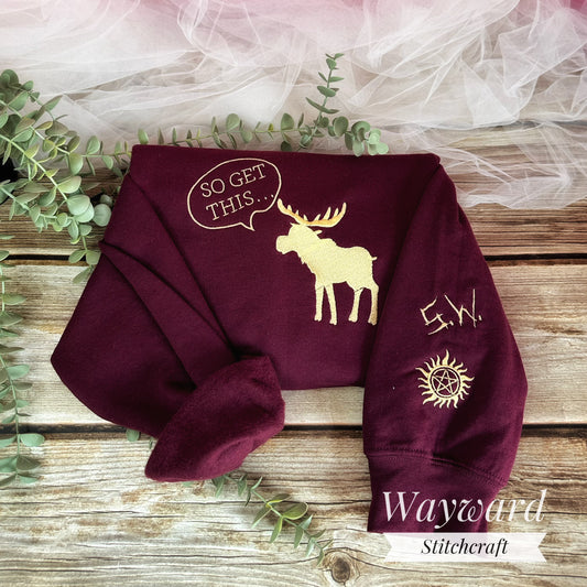 SPN Moose Embroidered Sweatshirt