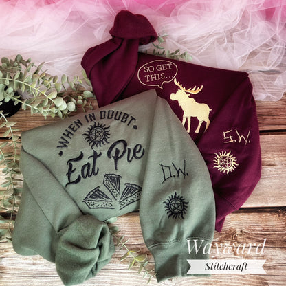 SPN Eat Pie Embroidered Sweatshirt