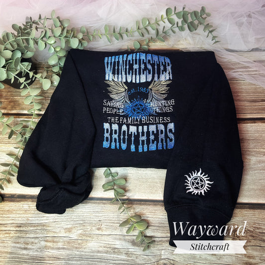 SPN Winchester Brothers Embroidered Sweatshirt