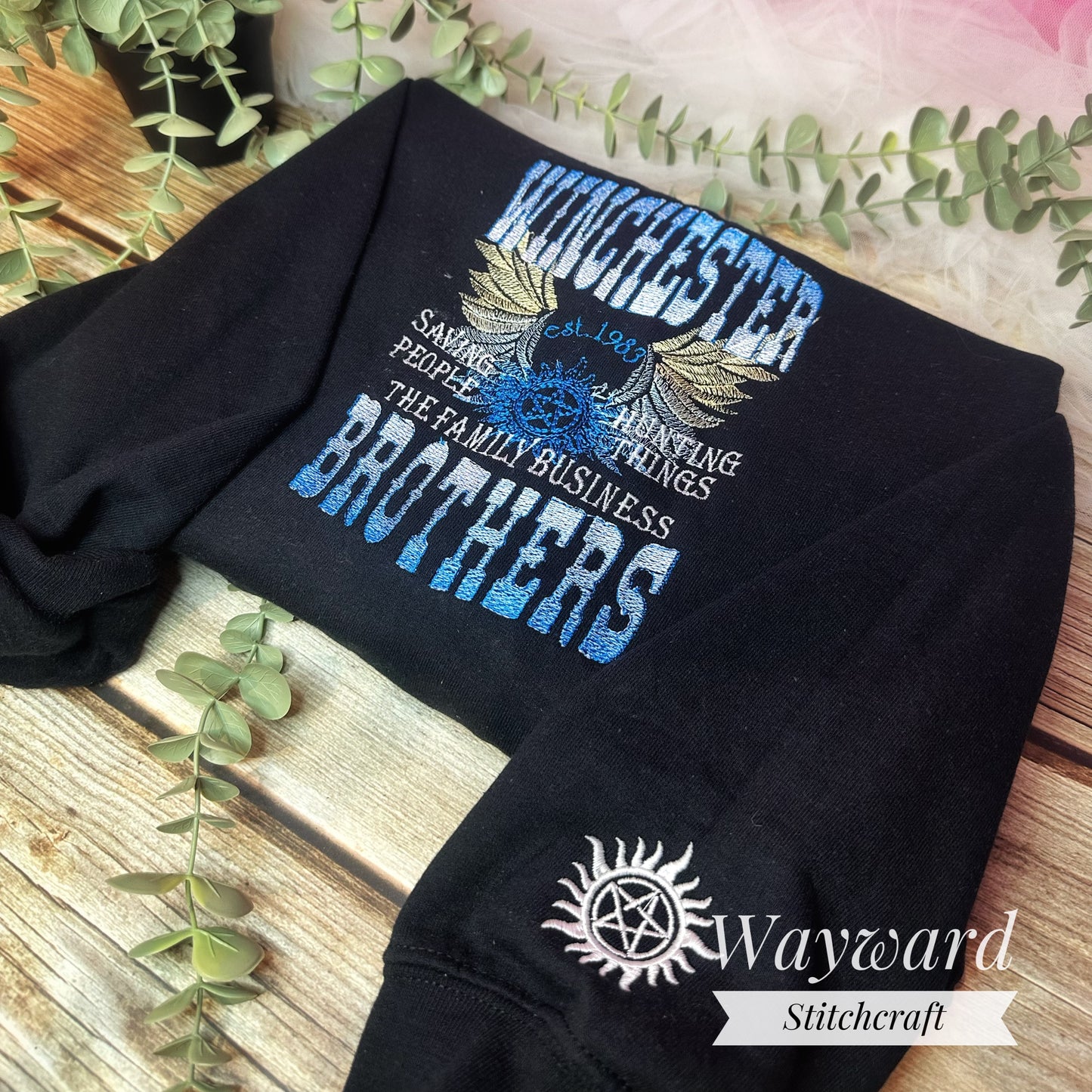 SPN Winchester Brothers Embroidered Sweatshirt