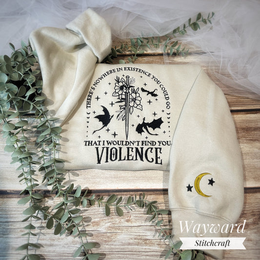 Violence Romantasy Embroidered Sweatshirt