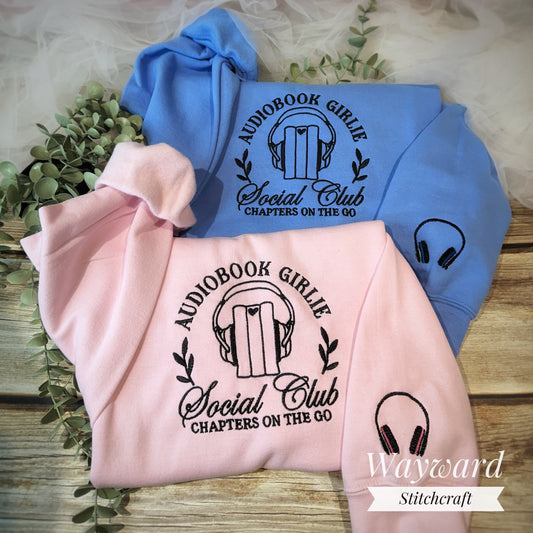 Audiobook Girlie Embroidered Sweatshirt