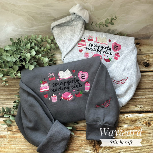 Spicy Girls Book Club Embroidered Sweatshirt