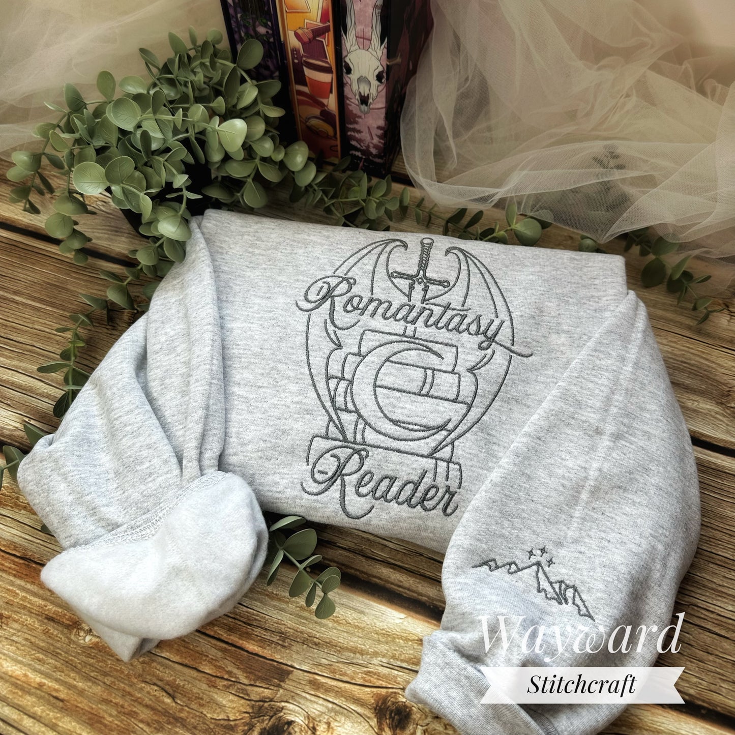 Romantasy Reader Embroidered Sweatshirt