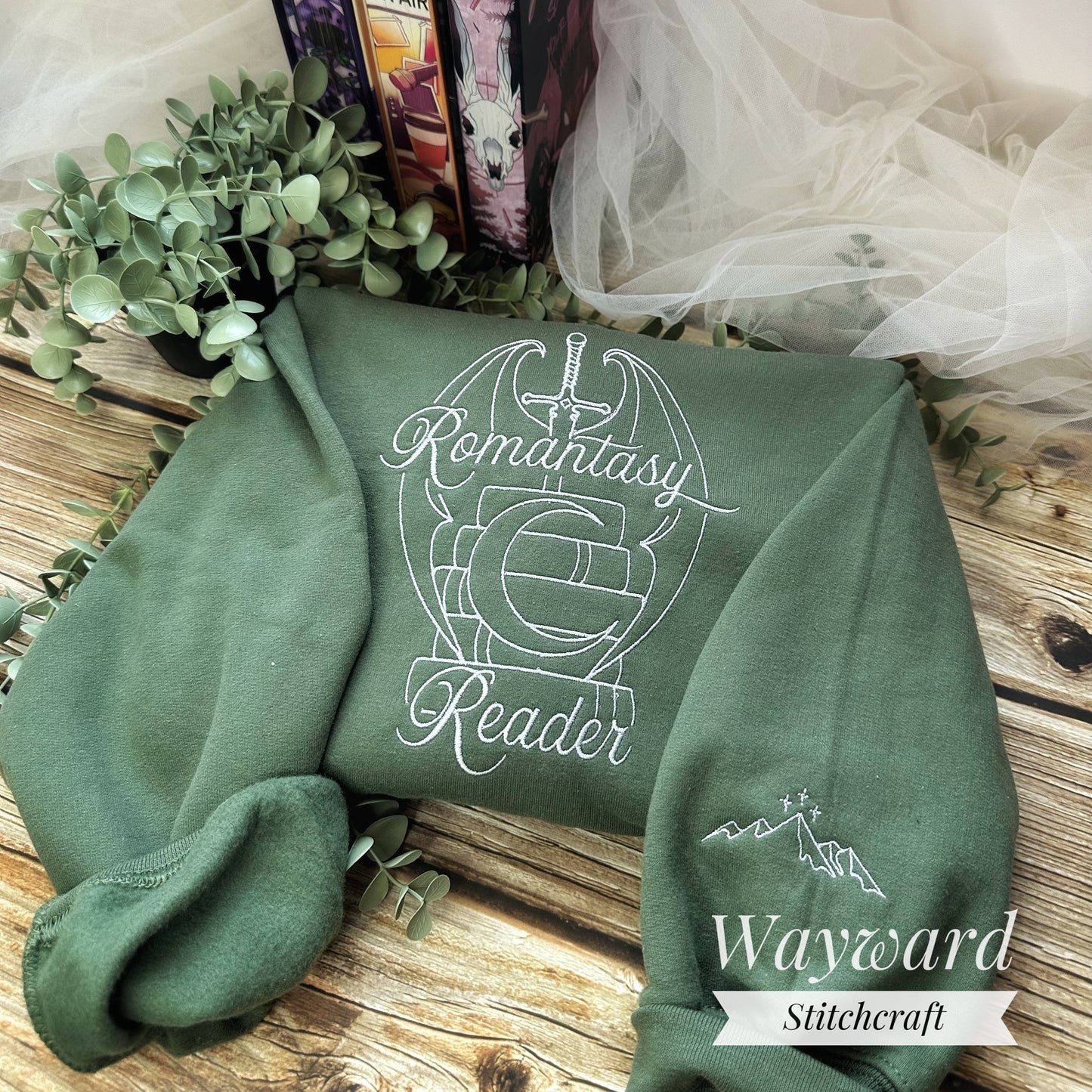 Romantasy Reader Embroidered Sweatshirt