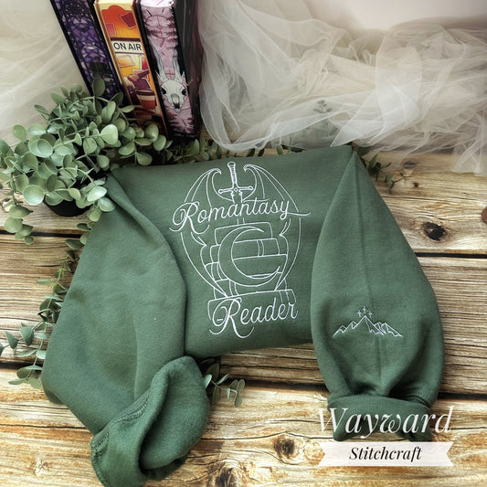 Romantasy Reader Embroidered Sweatshirt