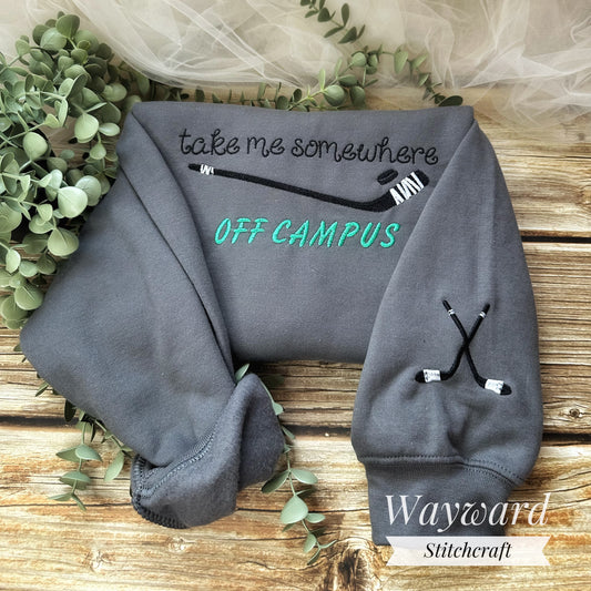 Off Campus Embroidered Sweatshirt