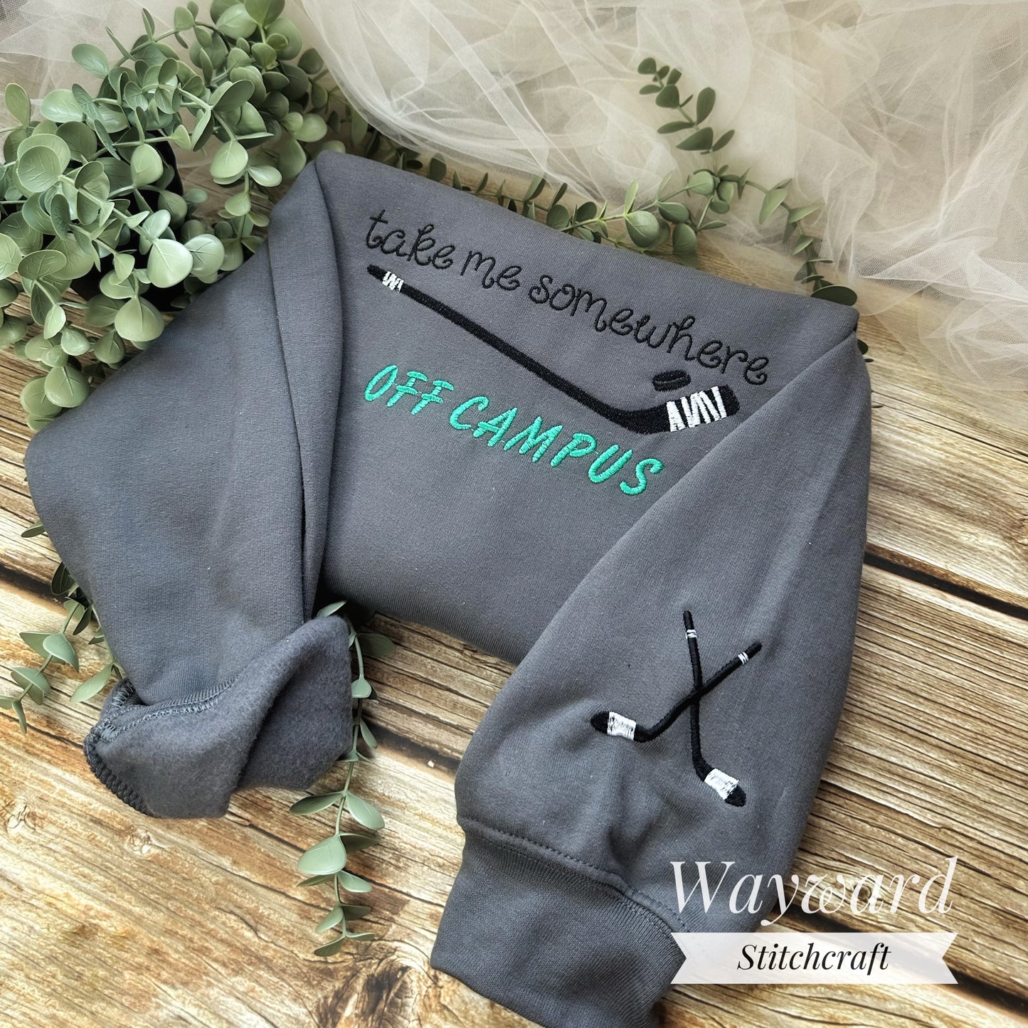 Off Campus Embroidered Sweatshirt
