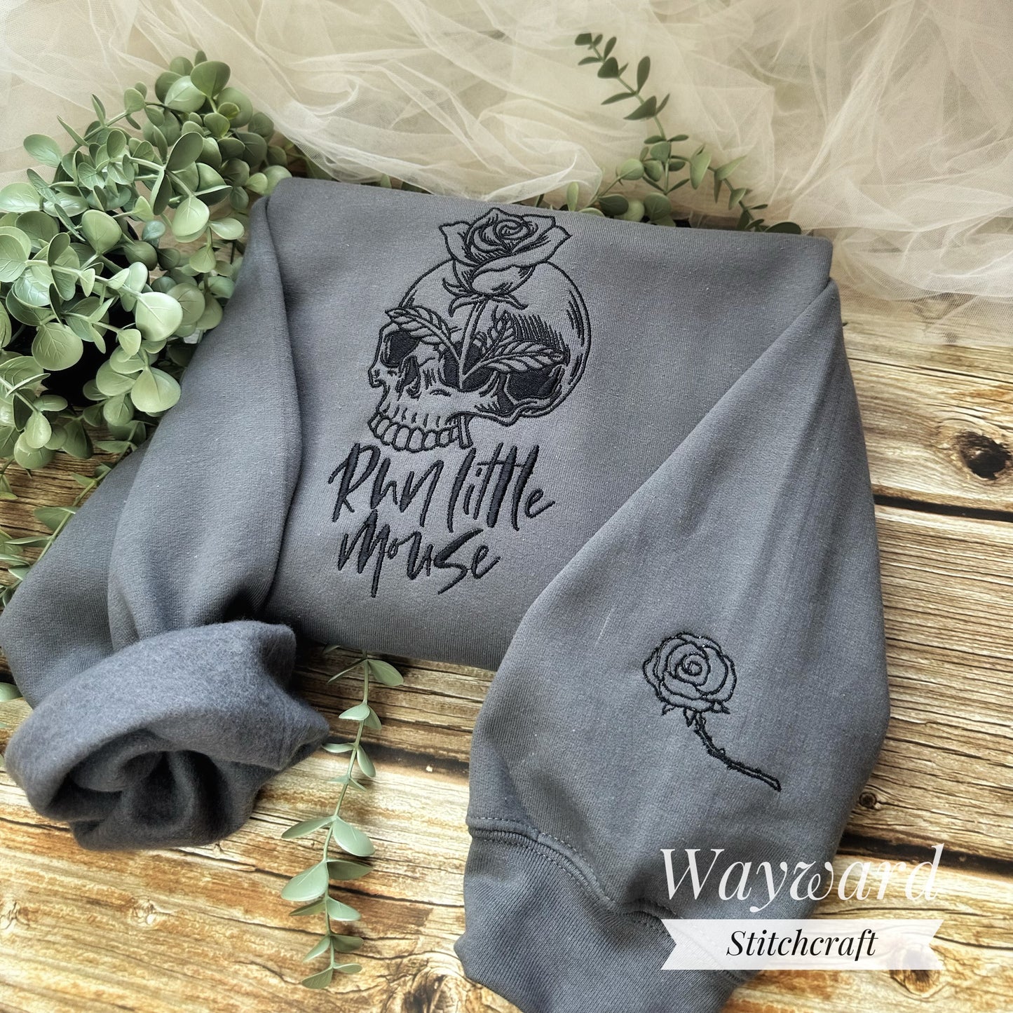 Run Little Mouse Embroidered Sweatshirt