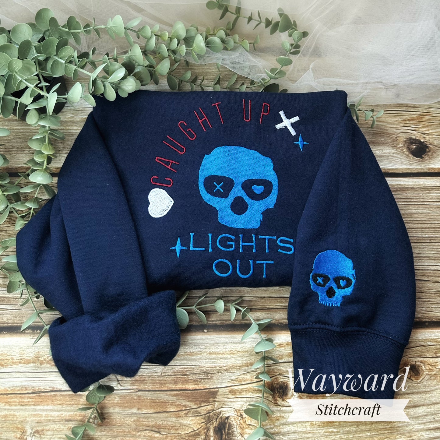 Lights Out Embroidered Sweatshirt