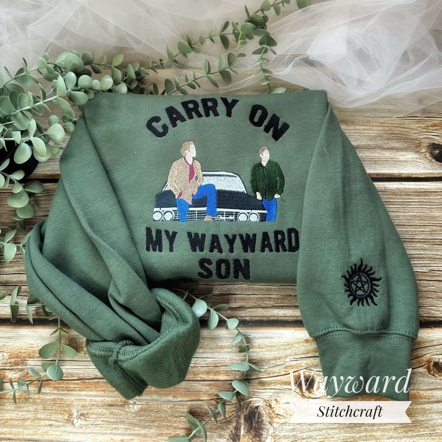 SPN Brothers Inspired Embroidered Sweatshirt