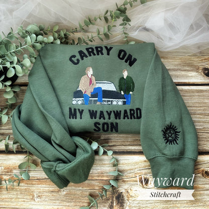 SPN Brothers Inspired Embroidered Sweatshirt