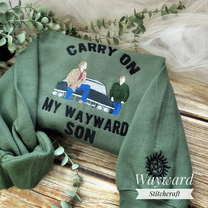 SPN Brothers Inspired Embroidered Sweatshirt