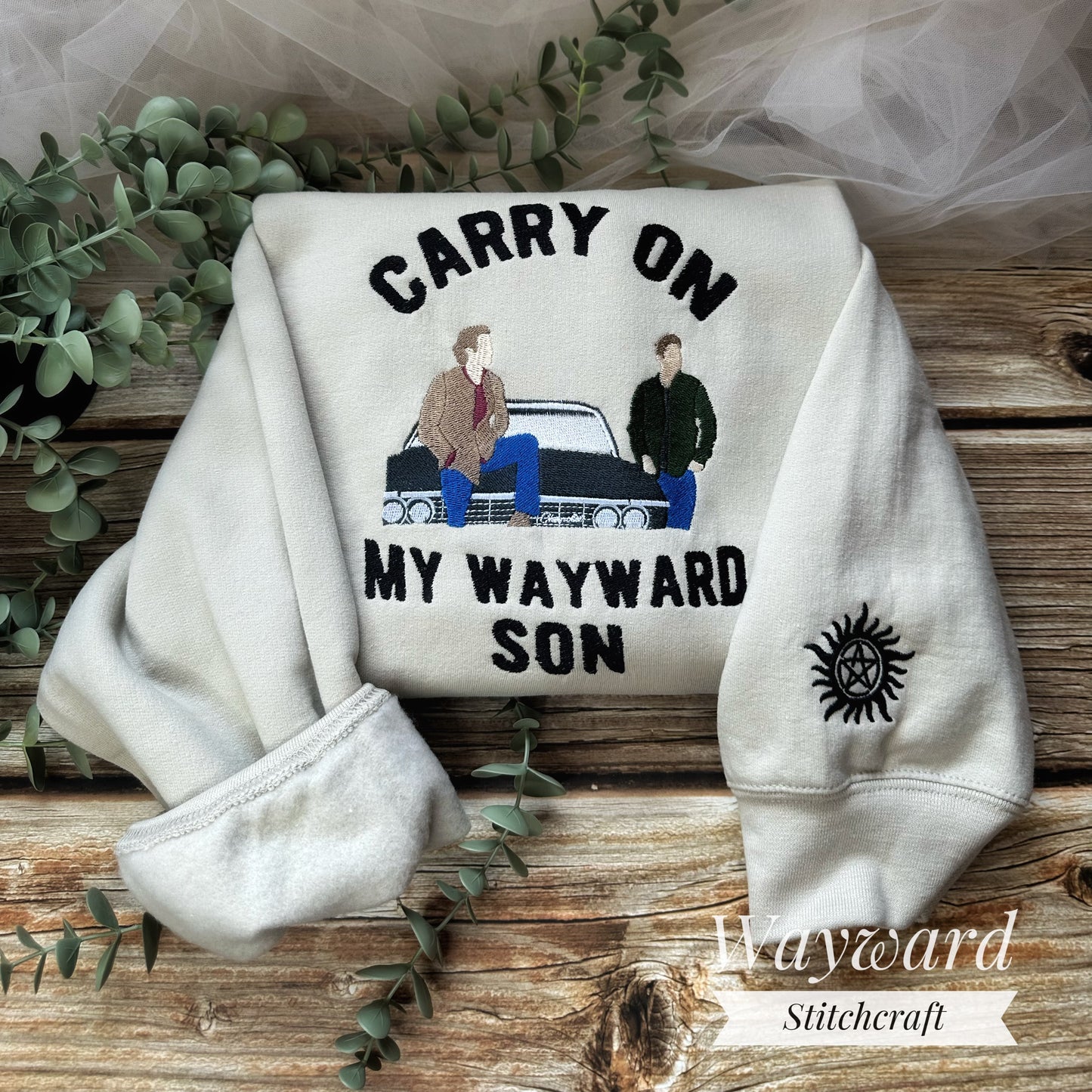 SPN Brothers Inspired Embroidered Sweatshirt