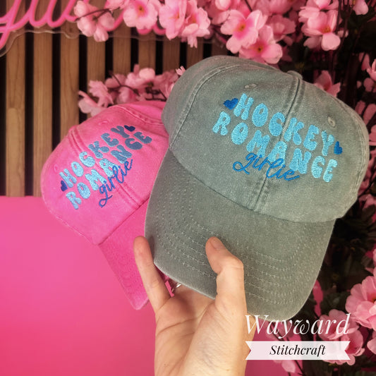 Hockey Romance Baseball Cap