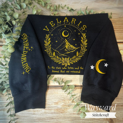 Velaris Slogan Embroidered Sweatshirt