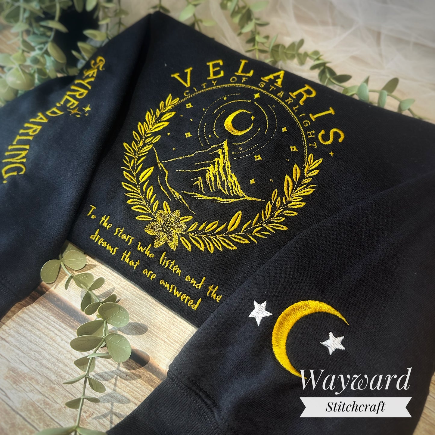 Velaris Slogan Embroidered Sweatshirt