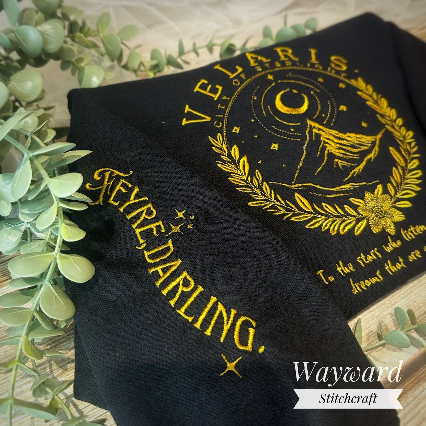 Velaris Slogan Embroidered Sweatshirt