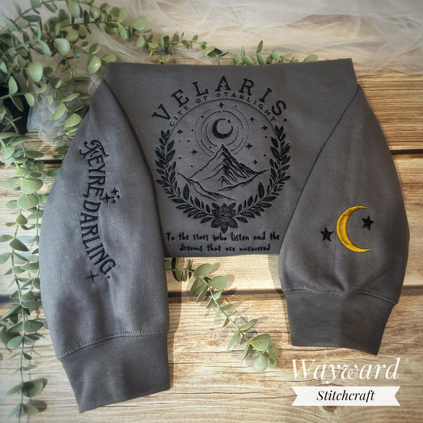 Velaris Slogan Embroidered Sweatshirt