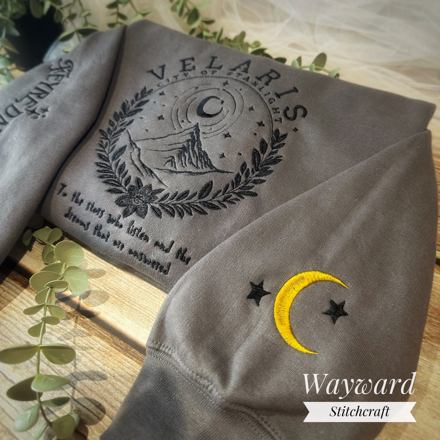 Velaris Slogan Embroidered Sweatshirt