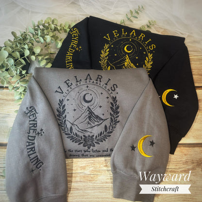 Velaris Slogan Embroidered Sweatshirt