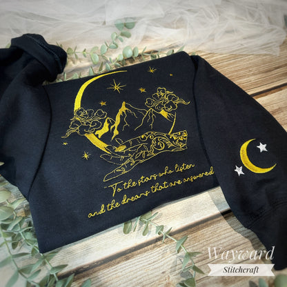 Stars Who Listen Embroidered Sweatshirt