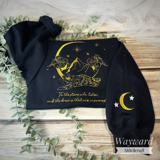 Stars Who Listen Embroidered Sweatshirt