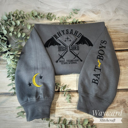 Rhysand Inspired Embroidered Sweatshirt