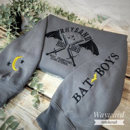 Rhysand Inspired Embroidered Sweatshirt
