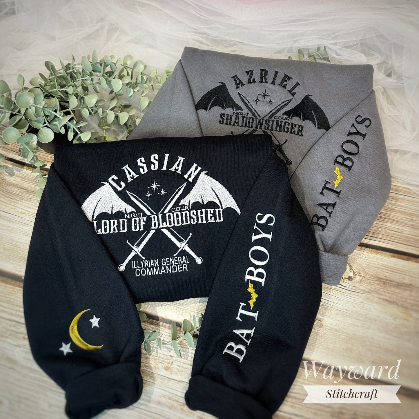 Cassian Inspired Embroidered Sweatshirt