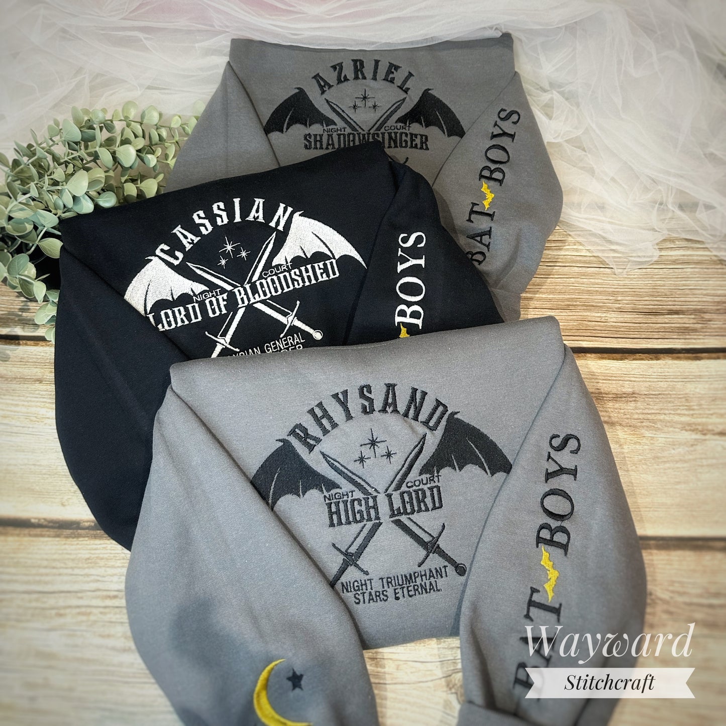 Cassian Inspired Embroidered Sweatshirt