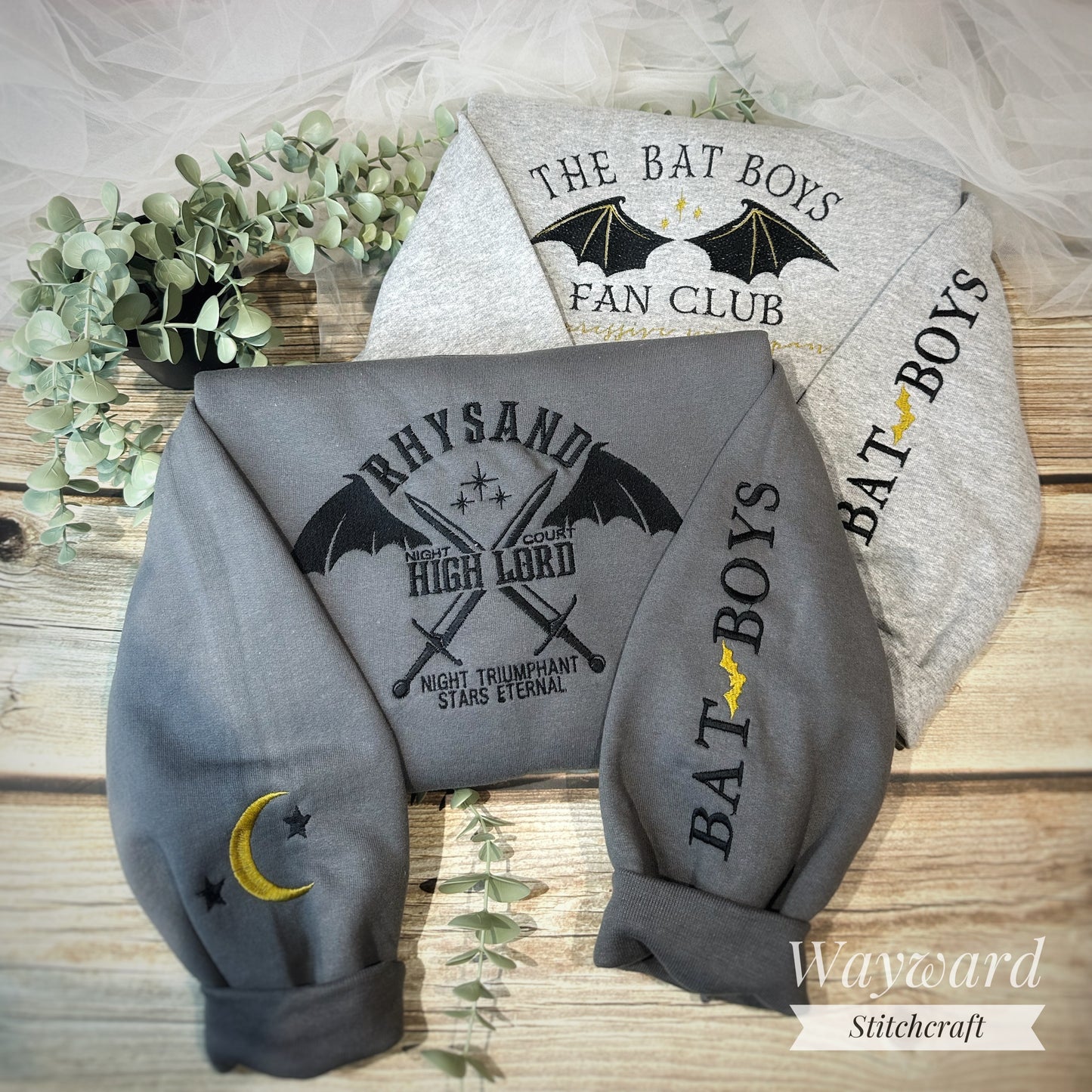 Rhysand Inspired Embroidered Sweatshirt