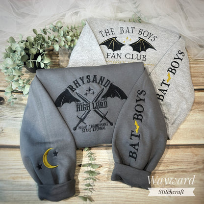 Rhysand Inspired Embroidered Sweatshirt