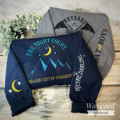 The Night Court Embroidered Sweatshirt