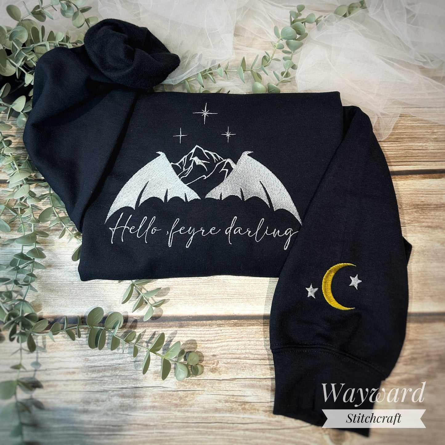 Hello Feyre Darling Embroidered Sweatshirt