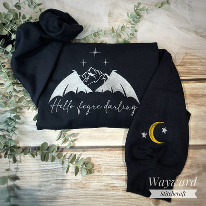 Hello Feyre Darling Embroidered Sweatshirt