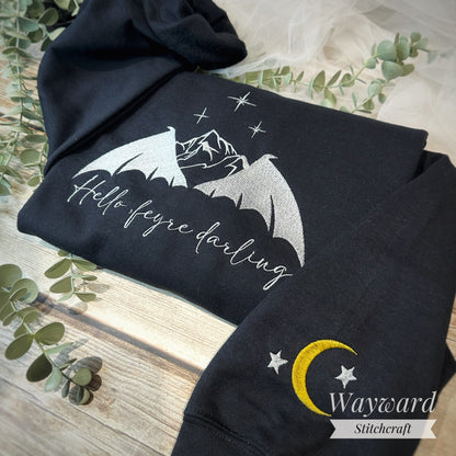 Hello Feyre Darling Embroidered Sweatshirt