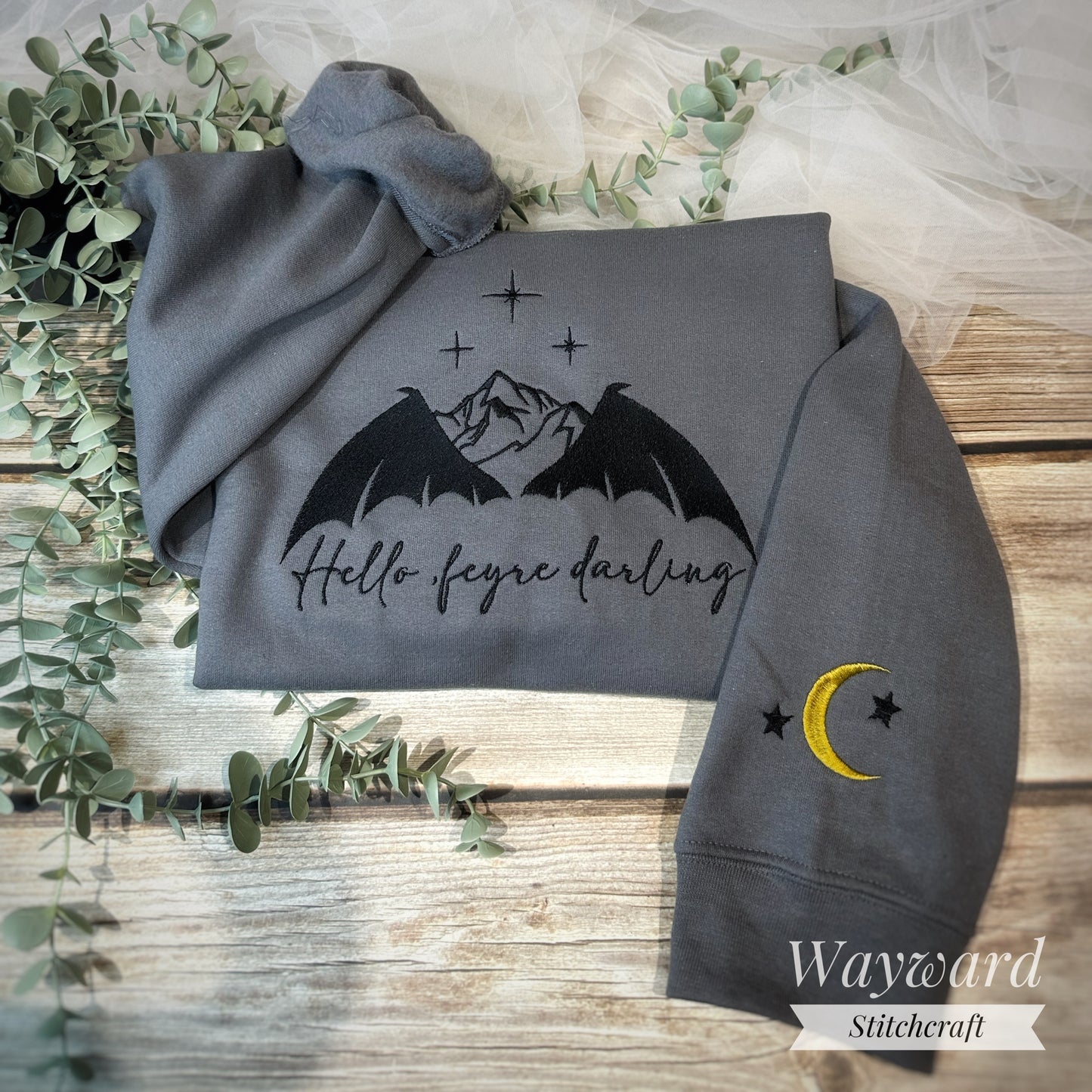 Hello Feyre Darling Embroidered Sweatshirt