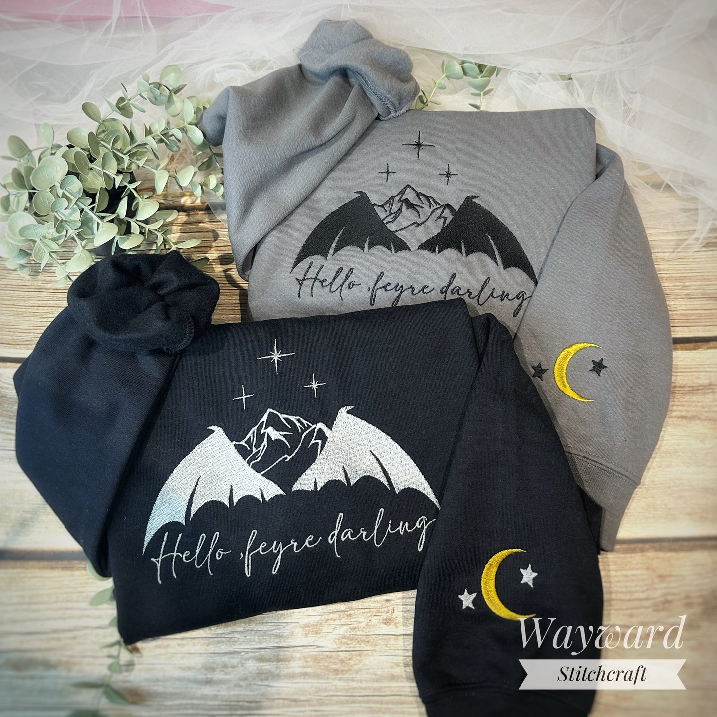 Hello Feyre Darling Embroidered Sweatshirt