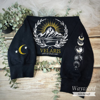 Velaris, City Of Starlight Embroidered Sweatshirt