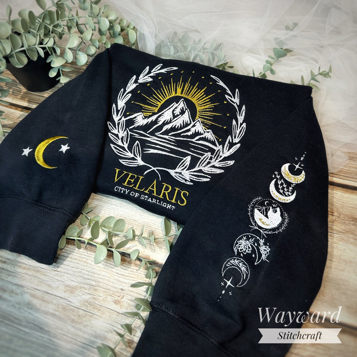 Velaris, City Of Starlight Embroidered Sweatshirt