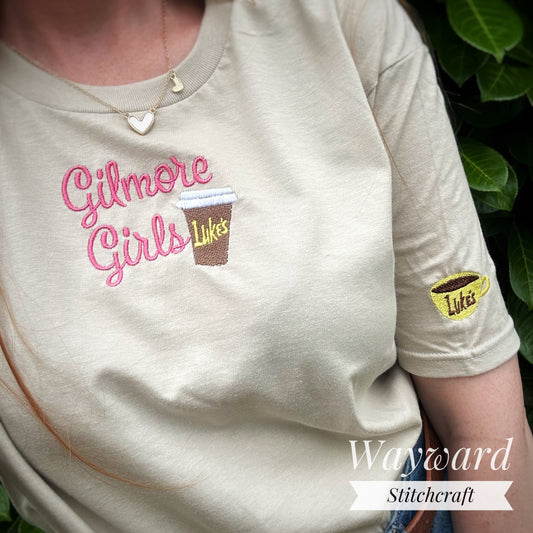 Gilmore Girls, Lukes Coffee Embroidered T-Shirt