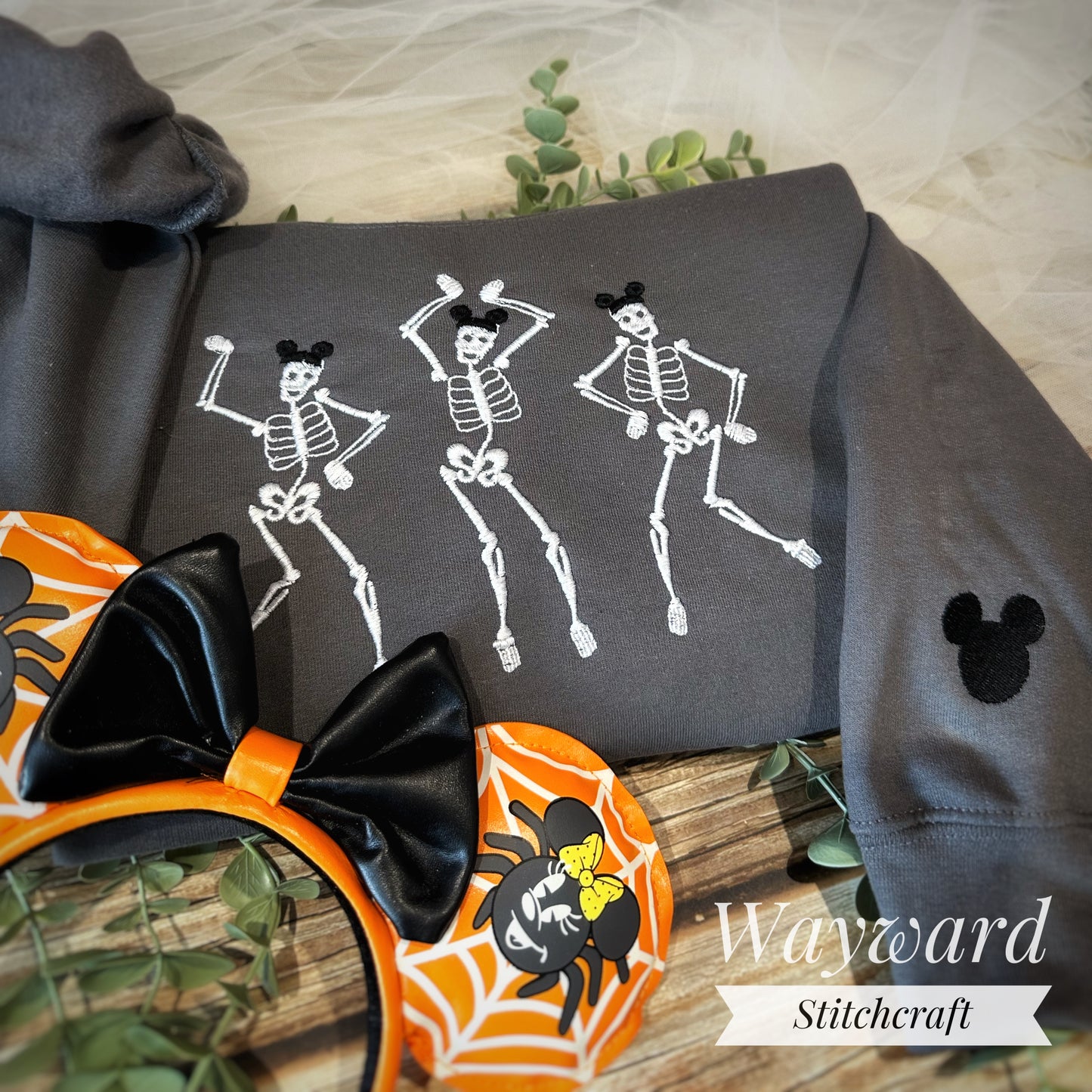 Dancing Skeletons Embroidered Sweatshirt