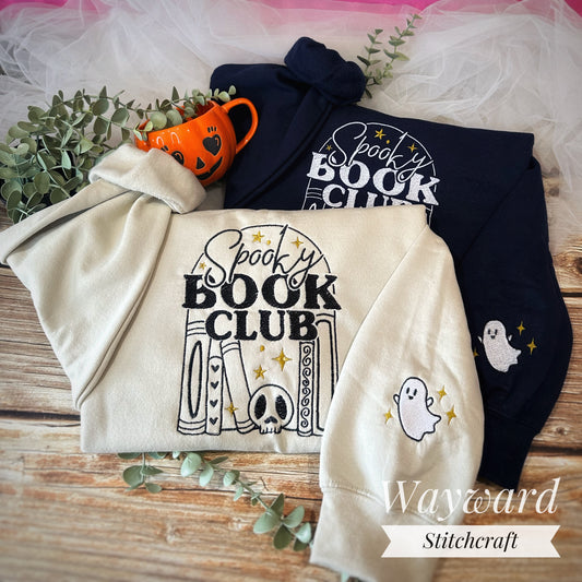 Spooky Book Club Embroidered Sweatshirt