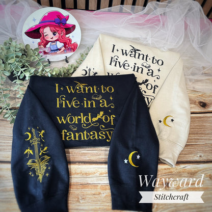 Bookish Fantasy Embroidered Sweatshirt