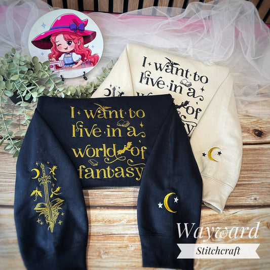 Bookish Fantasy Embroidered Sweatshirt