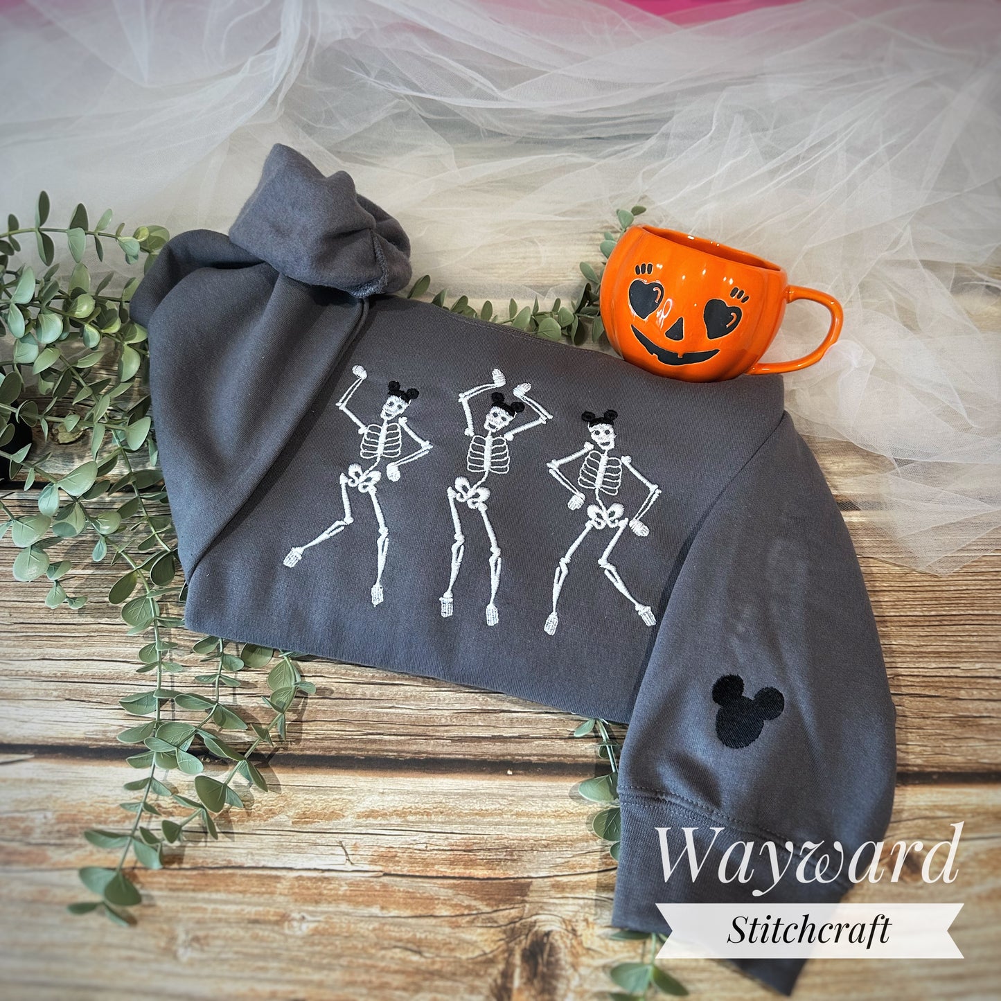 Dancing Skeletons Embroidered Sweatshirt