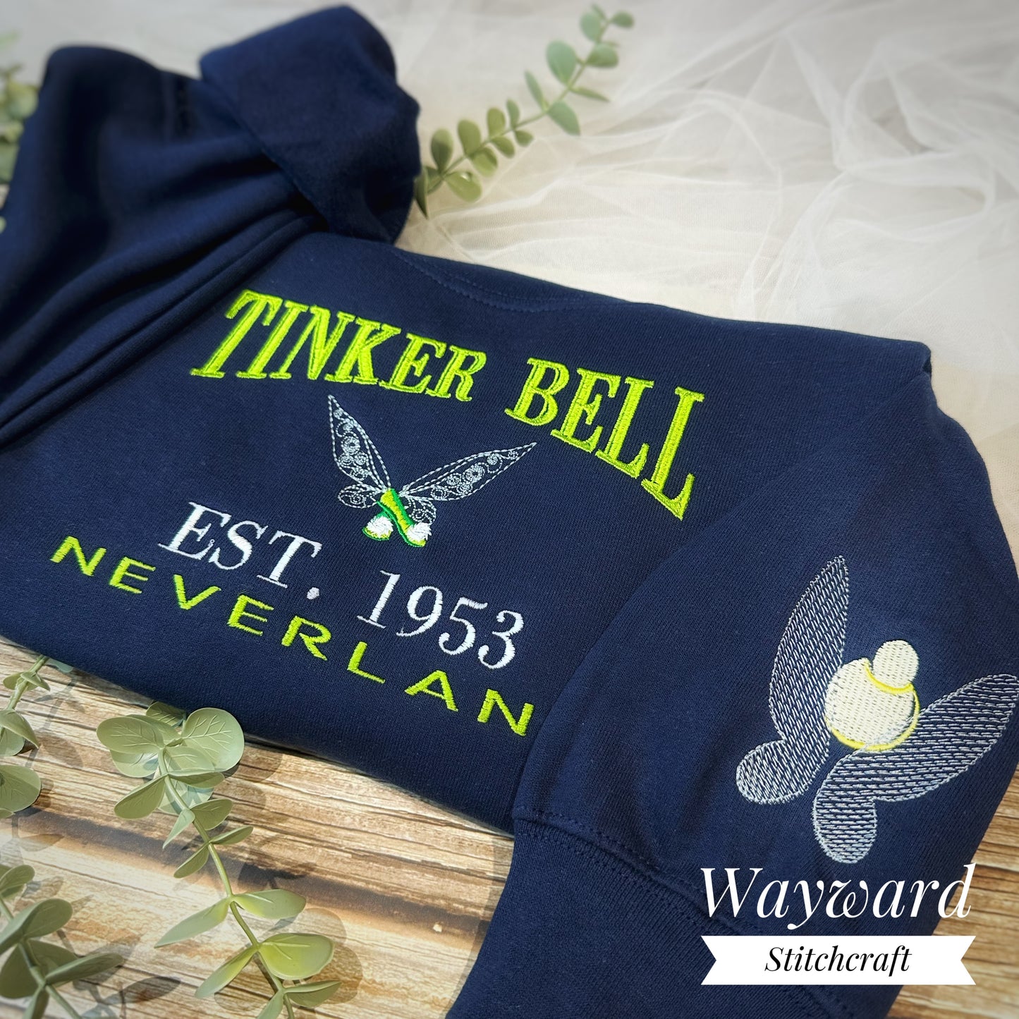 Tinkerbelle Inspired Embroidered Sweatshirt